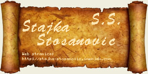Stajka Stošanović vizit kartica